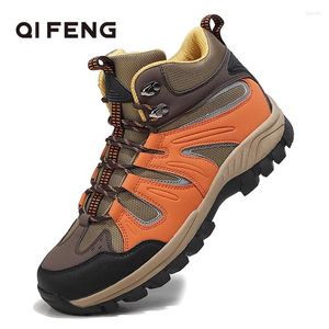 Buty fitness 2024 Outdoor Mountain Climbing Mężczyźni kostki buty turystyczne Plus Size Fase Classic Trekking Footwie