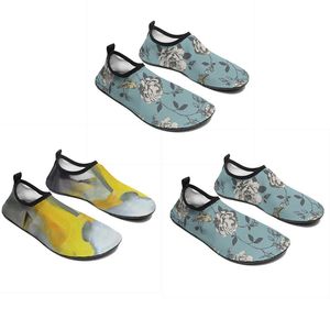 men women customized wading shoes cartoon animal design diy word black white blue red slip-on mens trainer GAI 055