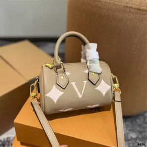 Kvinnor Handväska Luxury Designer Bag Nono äkta Speedy Leather Handbag Top -klass Crossbody Bag Mini Soft Cowhide Women's Limited Edition Handbag Dumpling Bag 16cm