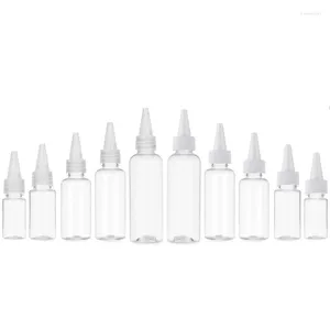 収納ボトル5pcs 10ml-100mlアート長いヒント接着剤ボトルスクイーズ液体フラックスディスペンサープラスチックペットディスペンシングコンテナ