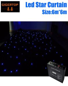 Hohe Qualität 6m6m feuerfestes LED -Stern -Stoff LED -Sehgetuch LED Vorhang Hintergrund Bühne 90V240V 45 Grad Betrachten 9142490