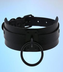 Chokers Gothic Collar Fetish Pu couro de couro feminino escravo de escrava restrições de escravidão Cheker punk clube sexy para mulher6012620