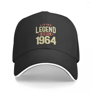 Ball Caps 2024 Arrivo Baseball Età 60 LEGENZA VIVE 1964 60 ° compleanno Versatile per uomini Women Trucker Cap Testewwear regolabile