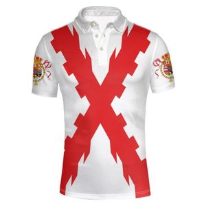 Spanische Empire Youth Custom Made Namnummer Spanien Imperio Polo Shirt Burgund Hispanic Catholic Monarchy Print Po Flag Clodin1573798