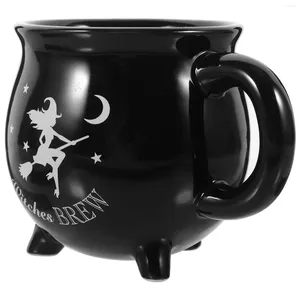 Kubki kubek ceramiczny kawa kawa kocioł halloween napoje picie wiedźmy serwującej dekoracyjna miska