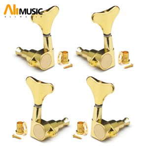 Pegs 4Pcs Electric Bass Guitar Sealed Tuning Pegs Tuners Machine Heads Tuning Keys/Buttons Guitar Parts Black/Gold/Chrome