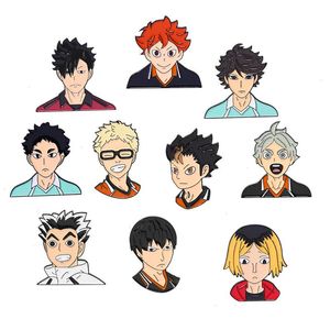 Pallavolo anime smalto pin haikyuu prezzo all'ingrosso personaggio liberlo nishinoya manga battle badge zaino accessori