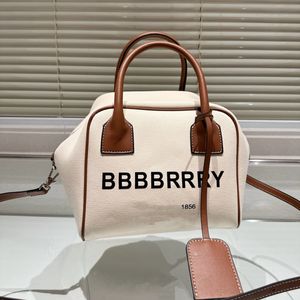 Hot Bowling Bag Fashion Brown Women's Bag Luxury Designer Classic Letter Printing Shoulder Strap Handbag Tote Crossbody Bag No Box