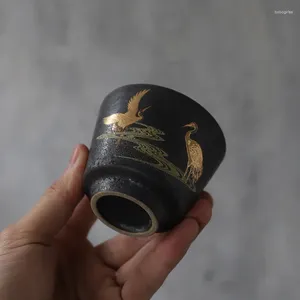 Cups Saucers Black Crockery Ceramic Teacup Porcelain Tea Cup Chinese 100ml
