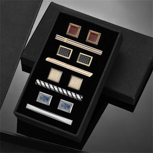 4 Sets Tie Clips And Cufflinks For Mens Wedding Guests Gifts Man Shirt Cufflink With Box Pisa Ties Mens Gift For Father Husband 240408