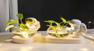 1PCノルディックスタイルスペース宇宙飛行士テラリウム水耕植物花瓶装飾ビンテージ植木鉢テーブルトップ植物ホームボンサイ装飾H8953120