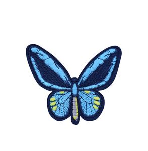 10 PCS Blue Butterfly Patches for Clothing Bags Iron on Transfer Applique Patch for Jeans Sew on Embroidery Patch DIY8191801