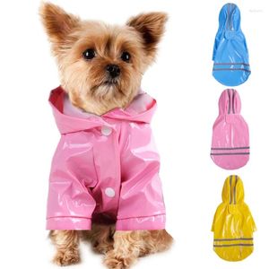 Köpek giyim yaz açık köpek evcil hayvan yağmur ceket kapüşonlu su geçirmez ceketler pu yağmurluk köpekler için kedi kıyafetleri toptan