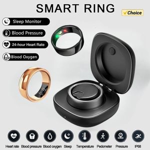 Smart Ring Health Monitor för män Kvinnor Termometer Blodtryck Hjärtfrekvens Sleep IP68 Vattentät för Android 240423