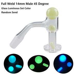 Fully Soldered Smoking Terp Slurper Quartz Banger with Two Styles of Glass Marble Balls Set 10mm 14mm Male and Female Fully Soldered for Pipe Water Bongs