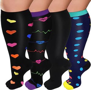 Compression Socks Varicose Veins Knee High Sock Anti Fatigue Pain Relief Sportrs Compression Socks Travel Plus Size