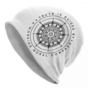Berets Truth Is Guided By A Working Moral Compass Unisex Adult Beanies Caps Knitting Bonnet Hat Warm Hip Hop Autumn Winter Skullies