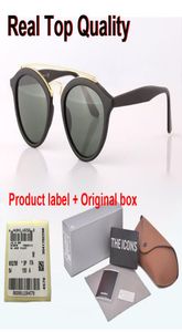 Novo chegou 4257 Cat Eyes Sunglasses Club Round Round Vintage Brand Designer Men Women Sun Glasses Lens UV400 com varejo ACC4227376