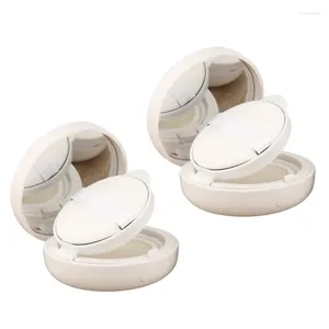 Бутылки для хранения пустые DIY воздушная подушка крем -крем круглые контейнерные заправки губки порошки зеркало макияж оптом