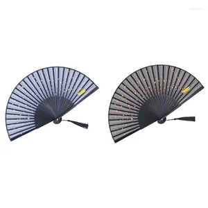 Figurine decorative Piccole ventole a mano pieghevole per donne giapponesi fan di seta in bambù fan di seta per la festa della danza da sposa