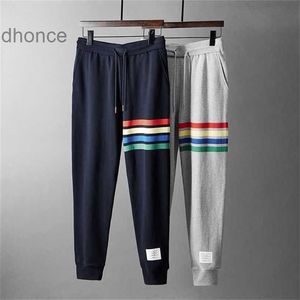 TB Fyra barer Summer Mens Pants For and Womens Couples Long Pure Cotton Casual Sports Sticked 1904-3