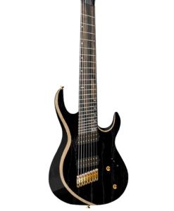 Gitarr 8 String Electric Guitar Matte Black Guitar Ash Wood Body Maple Neck Rosewood Fingerboard Indie Bridge Gold Tuner