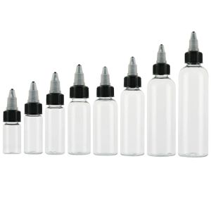 Lieferungen 50pcs 10 ml 15 ml 30 ml 60 ml 100 ml 120 ml leer Kunststoff PET PET TICK -Kappenflasche Tattoo Tinte E Flüssigöl -Dispensingbehälter