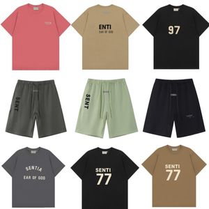 Tshirt Men Designer Shirt Mens Shorts EssentialSweatshirts Men EssentialShorts女性特大のTシャツ通気性TシャツSlim Fit Crew Neck Short Sleeve Tees Tops