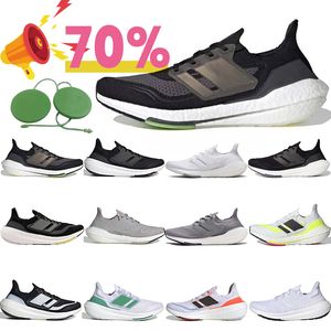 Tasarımcı Ayakkabı Ultra 21 22 Ultraboosts UB Erkek Kadınlar Koşu Ayakkabı Siyah Güneş Beyaz Turuncu Sarı Açık Hava Dışarıda Spor Tabakaları Boyut 36-45