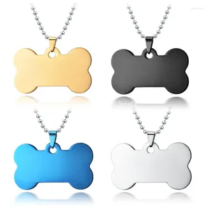 Dog Apparel 100pcs Cat Tag Bone Shaped Pet Blank Tags Identification Phone Telephone Charm DIY Wholesale