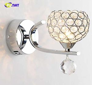 Vacker Crystal Cup Wall Lamp Artist Lustres Bedroom Special Design Wall Sconce Chrome Wall Lights For Home5631526