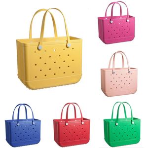 Waterproof Woman Eva Tote Large Shopping Basket Bags Washable Beach Silicone Bogg Bag Purse Eco Jelly Candy Lady Handbags dh63886098