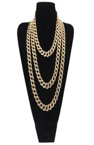 Hip Hop Bling Fashion Fashion Chains Jewelry Mens ouro prata miami colares de corrente de ligação de ligação diamante de diamante Colares chian291b5591567