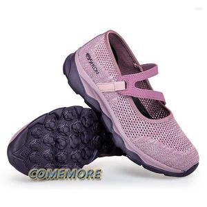 Casual Shoes 2024 Mesh Breathable Sneakers Summer Women Slip On Lightweight Flat Mom Antislip Flats Sports Footwear