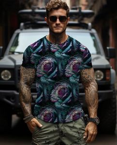 2024 Men's Short sleeved Summer Fitness T-shirt Contrast Color T-shirt rose Designer T-shirt Men's Luxury Brand Short sleeved Street Dance Top Shorts Casual Wear DDTXA22