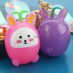 Tornari per la relitto del cartone animato creativo con lampada Bud Bud Bud Rabbit Keetchain Girl Heart Rabbit Pendant Bag Small Gift