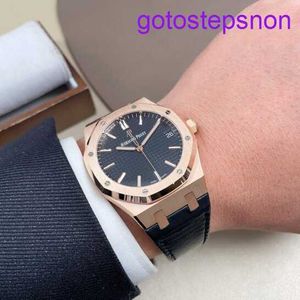 Designer -AP -Handgelenk Watch Mens Watch Royal Oak Serie 15510or Rose Gold Black Face Mens Fashion Casual Business Watch