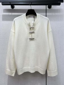 Women's Sweaters Fall/winter Heavy Sequined Bow Cashmere Sweater. Temperament Round Collar Style Fashionable And Advanced!