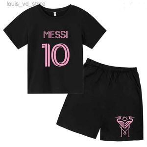 Giyim setleri çocuk yaz güneş ışığı gençlik tişört seti No 10 futbol erkek/kız tökezleme Adım 3-12y Top+şort gündelik cazibe idol sportswea t240415