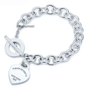 Designer Bracelets 100% Sterling Sier Original Authentic Classic Key Heart Gift Exquisite Wedding Women Bracelet Jewelry 141