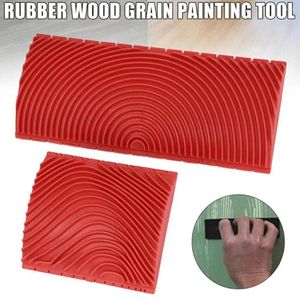 Window Stickers Red Wood Graining Rubber Brush Imitation Wall Painting Home DIY Texture Art Tool