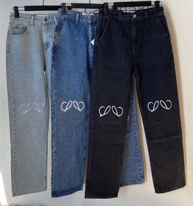 Jeans Womens Designer byxa ben Öppna gaffel tätt capris denim byxor vit rosa tjockare varm bantning jean byxor märke kvinnor kläder broderi pri 6fi9