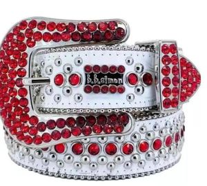 Western Cowboy BeltSimon Fashion Cowgirl Bling Bling Rhinestone Belt with Eagle Concho Studded Removable Buckle Large Size Belts for Men4576590