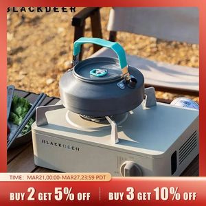 BLACKDEER Outdoor Cassette Barbecue Grill Camping Picnic Gas Heating Stove Oven Furnace Cooktop Roasting Plate Pan BBQ 240327