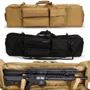 Packs Tactical Gun Rucksack Doppelgewehrtaschen Airsoft Military Dual Carbine Traging Case für SAW M249 M4A1 M16 AR15