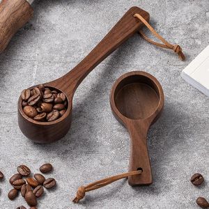 コーヒースクープクルミウッドミニ木製の測定スクープスプーン