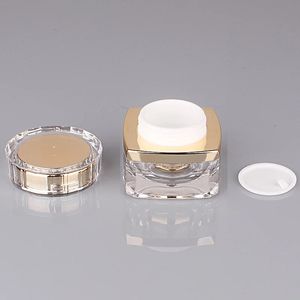 2024 Empty Eye Face Cream Jar Body 5g-50g Lotion Packaging Bottle Travel Acrylic Gold Container Cosmetic Makeup Emulsion Sub-bottle 1. for