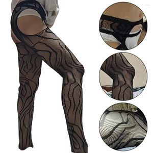 Herrstrumpor sexiga mesh fisknät se genom strumpbyxor kroppsstrumpor underkläder underkläder öppen gren sissy man tights leggings