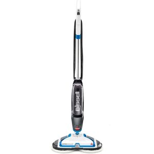 Especialista de spinwave leve MOP de piso duro com 4 almofadas softticouch 2 Scrubby Fácil de manobrar Whiteblack 240408