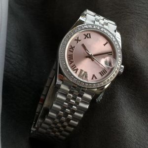 ZM Factory högkvalitativ klocka M278384RBR-0028 Titta på Fine Steel Case Strap Sapphire Glass Mirror Pink Dial Roman 2836 Automatisk mekanisk rörelse 31mm